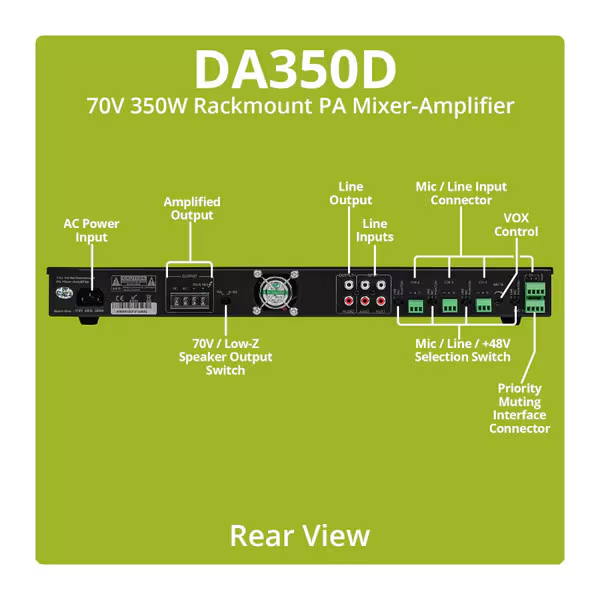 Dayton Audio DA350D Commercial Audio Amplifier – Ayreborn Audio/Video