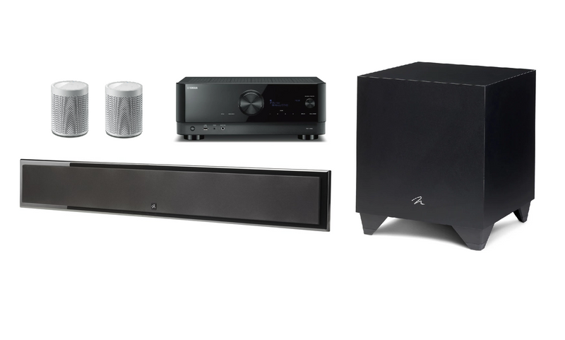 Yamaha & MartinLogan 5.1 Home Theatre System with wireless surround speakers