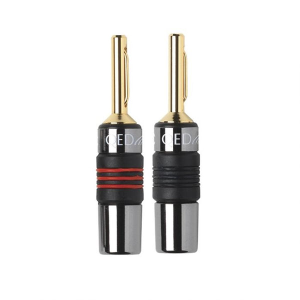 QED AIRLOC Metal Banana Plugs - Pair