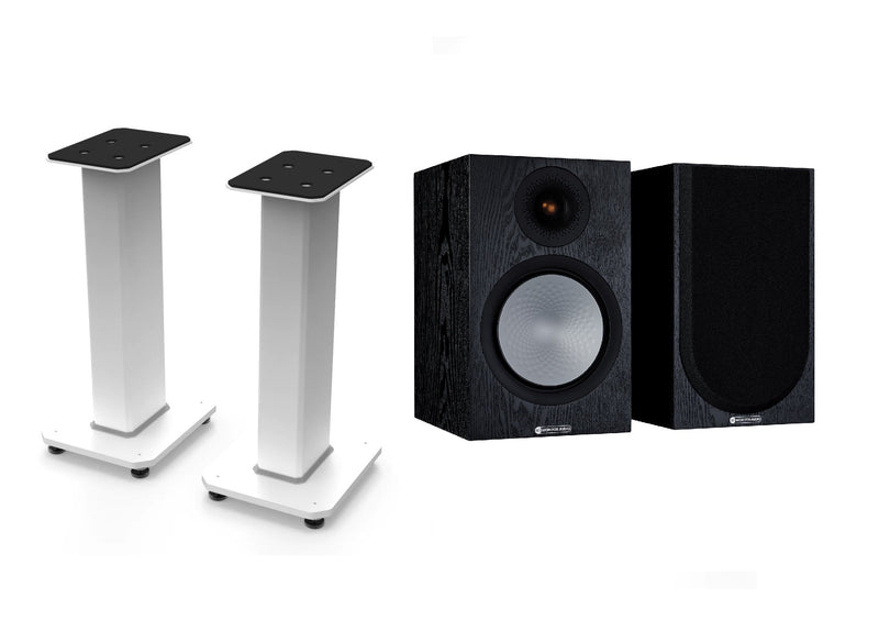 Monitor Audio Silver 100 7G Bookshelf speakers & Kanto Stands Package - Pair