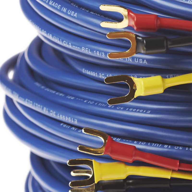 REL 3-Wire Subwoofer Cable - High-Level Connection For REL & BK Subs, 14 AWG Shielded, Speakon & Spade Ends