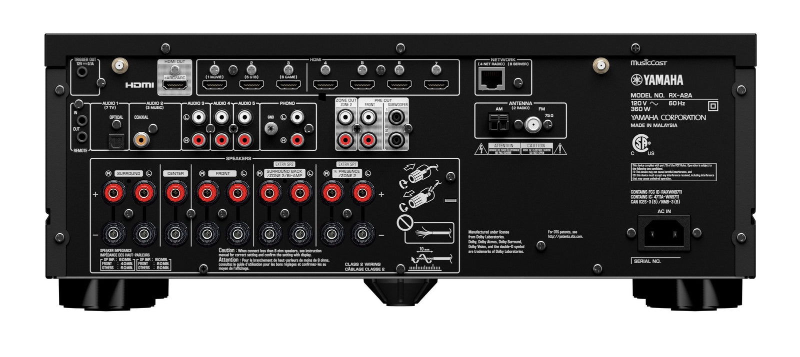 RX-A2A 7.2 Channel Dolby Atmos AV Receiver - Yamaha USA